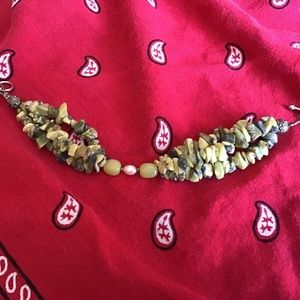 Artisan funky bracelet ..moss green